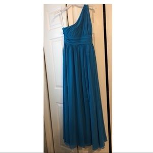WToo Bridesmaid Dress in Blue Aster